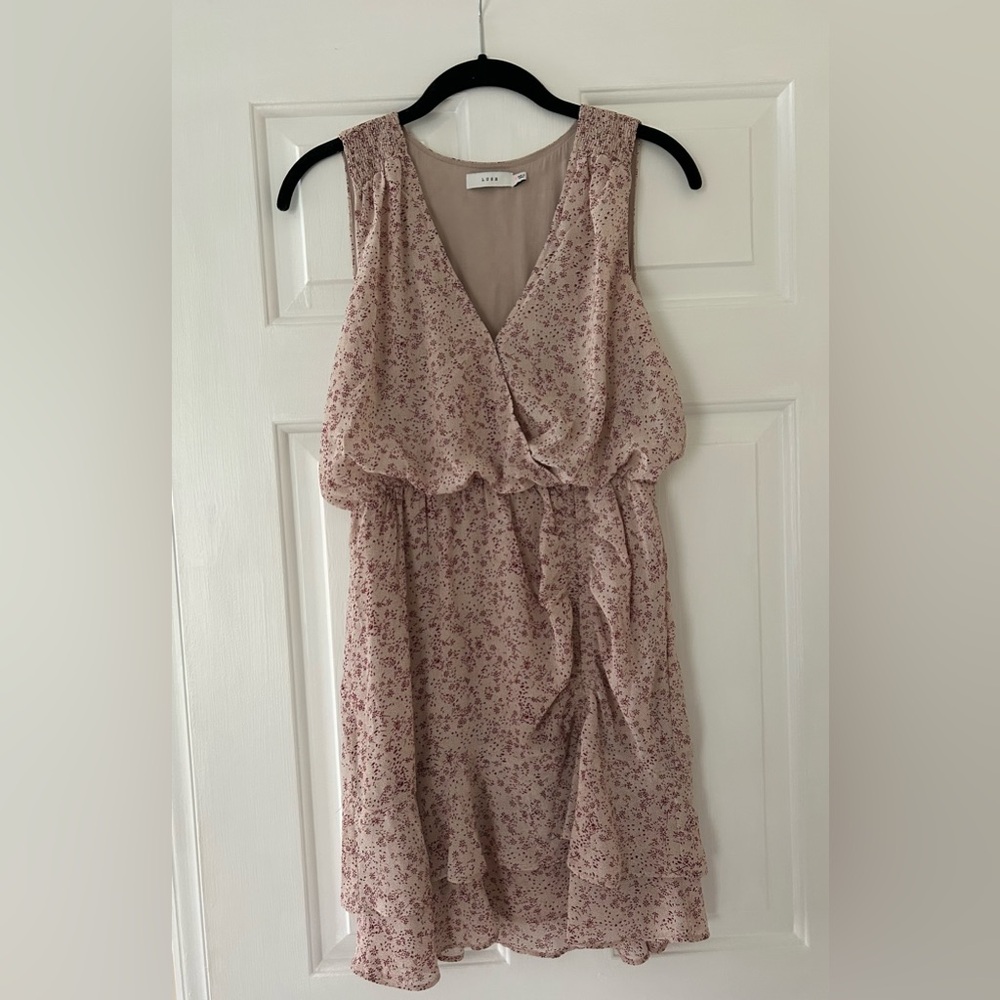 LUSH Pink Floral Sleeveless Dress Small